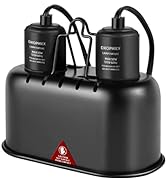 DXOPHIEX Nano Reptile Heat Lamp Fixture Max 50W Dual Reptile Light Fixture with Two Independent S...