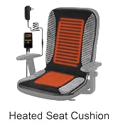 TISHIJIE Heated Seat Cushion for Office Chair, Back and Seat Warmer Pad, Heated Chair Pad with 11...