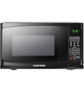 Chefman Countertop Microwave Oven 0.9 Cu. Ft. with Digital Display, 900 Watts, 6 Auto Menus, 10 P...