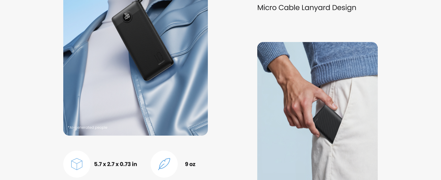 Easy to Carry-Equipped with a portable lanyard-Black