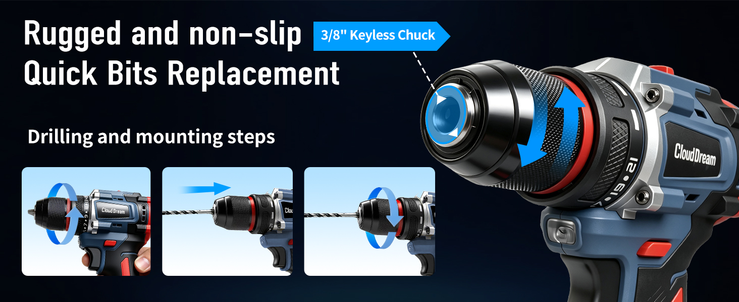 Rugged and non-slipQuick Bits Replacement