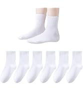 Kids Seamless Socks Cotton Athletic Socks School Ankle Socks Retro Stripes | Cotton Blend, Soft &...