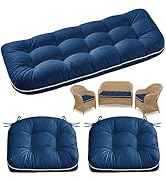 1 MIDDLE ONE Wicker Chair Cushions 3 Pieces Set for Outdoor Furniture, Replacement Patio Wicker F...