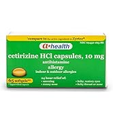 A+Health Cetirizine Hcl 10 Mg Liquid Gels, Antihistamine for 24 Hour Allergy Relief, 65 Count