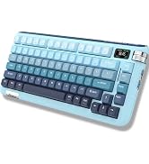 FOPATO F75 Mechanical Keyboard, 75% Hot Swappable Gasket Structure Tri-Mode Gaming Keyboard, 81 K...