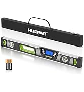 Huepar 24-Inch Digital Level, Professional Magnetic Electronic Torpedo Level with LCD Display, Au...