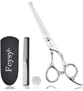 Safety Round Tip Hair Scissors for Kids, Fcysy 6 In Hair Cutting Shears for Children, Stainless S...