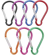 Carabiner Clip, 5Pcs Large 4" Aluminum Keychain Hook,Spring Snap Key Chain Clip for Outdoor Use D...