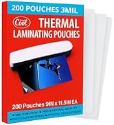5mil thickness 9x11.5 inches size thermal laminating pouches 200 count