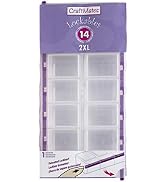 Craft Mates Bead Organizer and Plastic Storage Containers for Crafts, Buttons, Pins and More, 14 ...