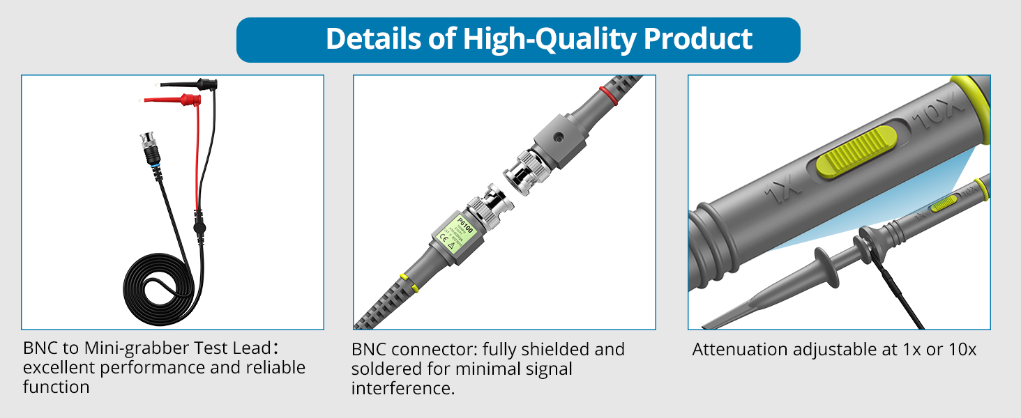 Used with Oscilloscopes from All Manufacturers