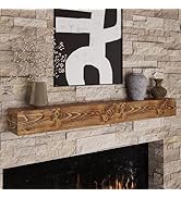 Fun Memories Floating Fireplace Mantel - Handcrafted Wood Mantles for Over Fireplace - Wall Mount...