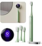 ODAY Sonic Electric Toothbrush for Adults with Wall Mounted UV-Cleaning Toothbrush Holder and 4 B...