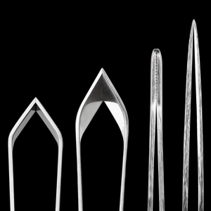 Fish Bone Tweezers Set, Two 4.6" Stainless Steel fish Tweezer and Two 5.5" Tongs