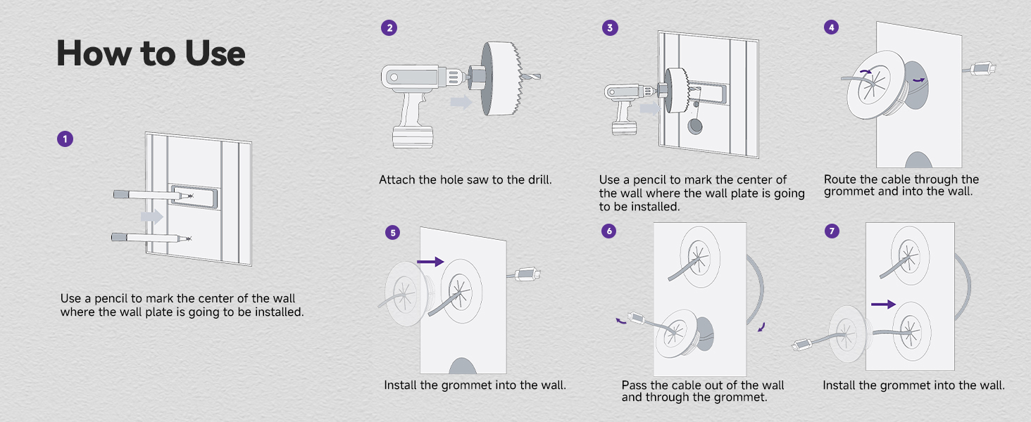 in wall cable management kit