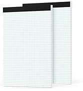 Zaviko Graph Paper Pad 8.5 x 11, 2 Pack, 4x4 Graph Ruled, Grid Paper Pad 8-1/2" x 11", Blueprint ...