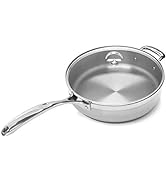 Chantal Induction 21 Steel Saute Skillet with Glass Tempered Lid (5-Quart)