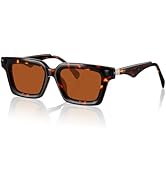 gesruny Men’s Geometric Acetate Sunglasses – Sculpted Rectangular Frame with Durable Spring Hinge...