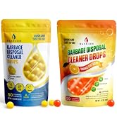 Garbage Disposal Cleaner and Deodorizer Drops Bundle -Orange & Lemon Scented Kitchen Sink Freshen...
