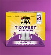 Purina Tidy Cats Tidy Feet Clumping Low Tracking Cat Litter with Odor Control – Unscented - 22 lb...
