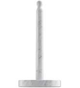 Koville Carrara Marble Paper Towel Holder Countertop, 6“ Genuine Stone Paper Towel Holder Stand f...