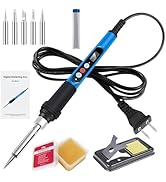 ANBES Soldering Iron Kit, 90W 110V Fast Heat up LCD Digital Soldering Gun kit with Ceramic Heater...