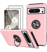 Magnetic Phone Case for Google Pixel 8 pro with 9H Tempered Glass Screen Protectors 2 pcs, Milita...