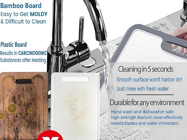 evolo titanium cutting board best non toxic cutting boards titanium metal cutting board