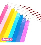 HiUnicorn 24PCS Pastel Rainbow Gymnastics Dance Ribbons Party Favors Decorations for Kids, Aesthe...