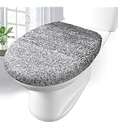 Arotive Soft Microfiber Bathroom Toilet Lid Cover, Machine Washable Seat Covers, 17.5 x 15, Stays...