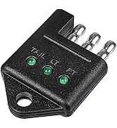 WUSHIXAN 4 Pin Trailer Tester Connector Trailer Plug Tester Trailer Connector Tester,4-Pin Straig...