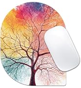 Velluxion Botanical Mouse Pad, 6 x 8 in Nature Collection Design, Oval-Angle Portable Mousepad wi...
