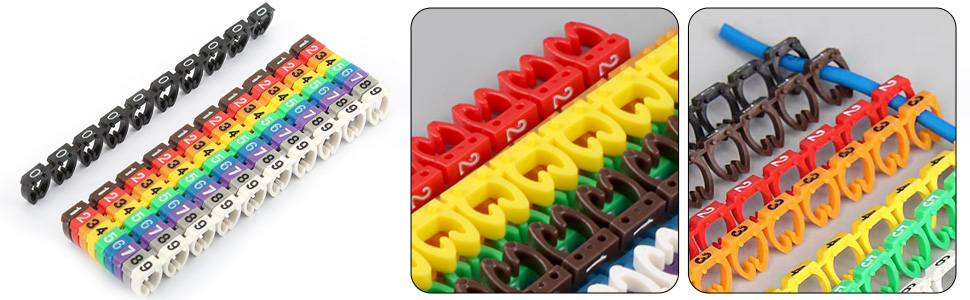 colorful cable marker
