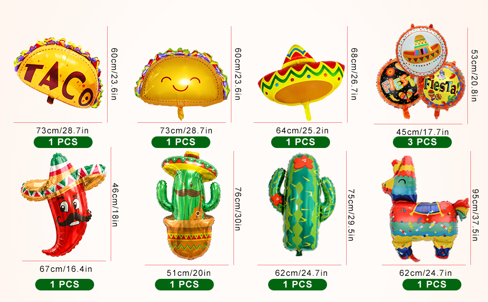 mexican foil balloons