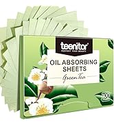 Teenitor Oil Blotting Sheets for Face, 100 Sheets Green Tea Oil Absorbing Tissues Paper, Large 10...