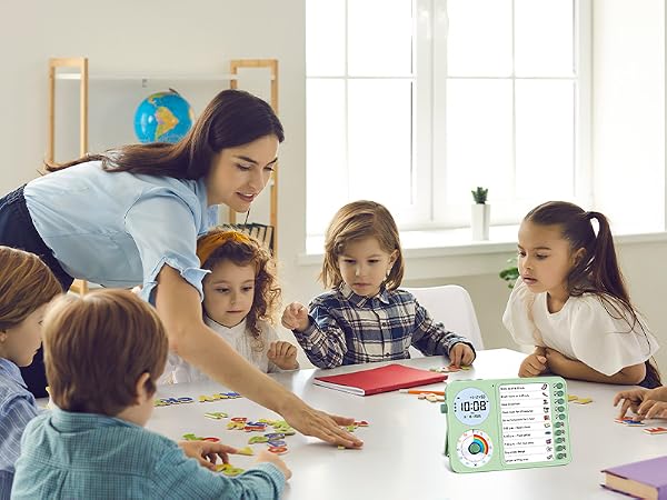 3 in 1 Visual Timer ADHD Tool Kids Adults Task Schedule Chore Planning Board Home green