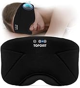 Sleep Mask with Headphones Bluetooth 5.4, TOPOINT Blackout Eye Mask for Sleeping Headphones Earph...