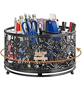 EKNITEY Pencil Holder for Desk - Cute Rotating Pen Organizer Caddy Desktop Storage Stationery Sup...