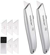 WORKLION Utility Knife Retractable:3 Position Fixed Blade -Aluminum Alloy Body-Ergonomic Handle -...