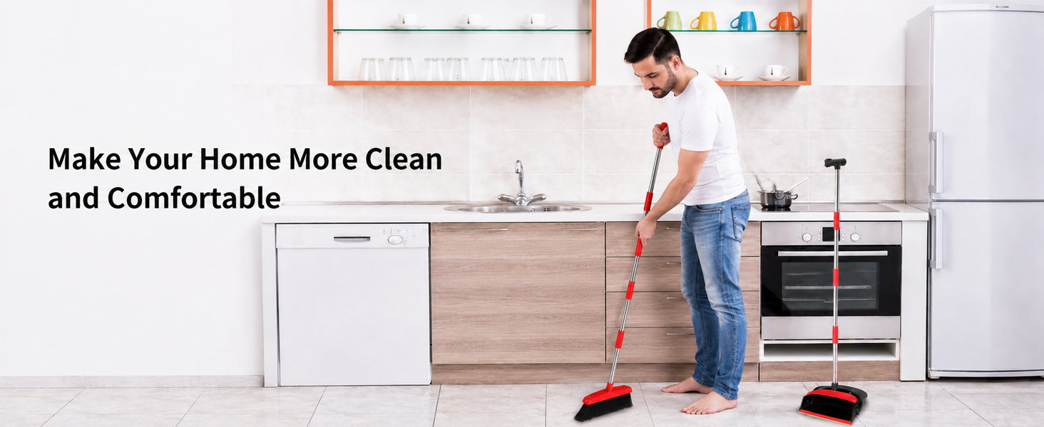 broom and dustpan combo set