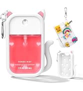Kivzex Cat Silicone Case for Touchland Hand Sanitizer Spray with Keychain, Compatible with Power ...