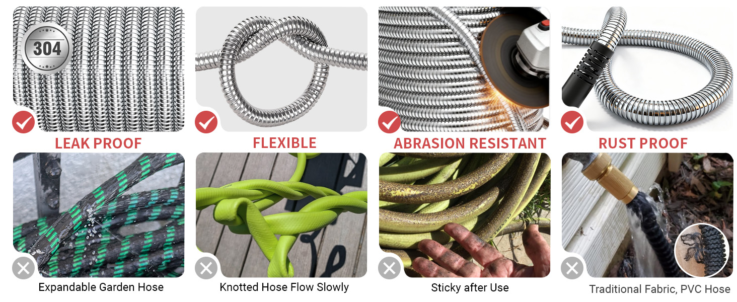 stainless steel garden hose