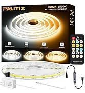 PAUTIX COB LED Strip Lights 2700K-6500K CCT Tunable White UL-Listed Dotless LED Lights with RF Re...