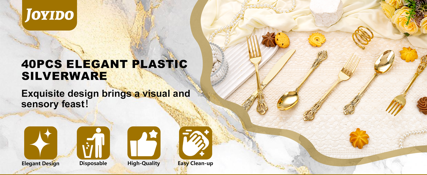 Gold Plastic Silverware