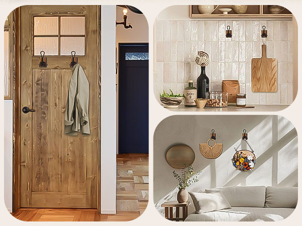 SZOHF0002 pine wood wall hanger bathroom towel hook Colgador madera nogal baño gancho toallas