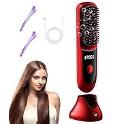 Go Brush Pro Hair Straightener – Cordless Comb with Negative Ion, 6000mAh Fast Heating & Portable...