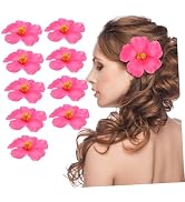 Housoutil Artificial Hibiscus Flowers, 10 Pcs Foam Fake Hawaiian Flower Centerpieces, Faux Tropic...