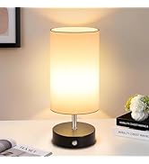 Black Cordless Table Lamp Rechargeable, 6000mAh Battery Operated Bedside Lamps, Portable LED Desk...