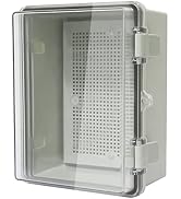 LMioEtool ABS Plastic Dustproof Waterproof IP65 Junction Box Hinged Shell Universal Electrical Pr...