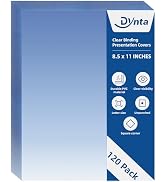 Dynta Binding Covers 8 mil PVC Clear Cover Sheets for Binding, Letter Size 8-1/2 x 11 Inches, 120...